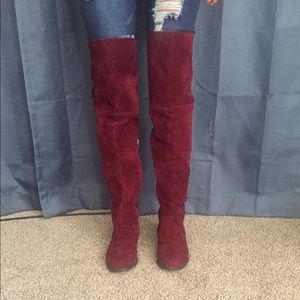 Over the knee riding boots